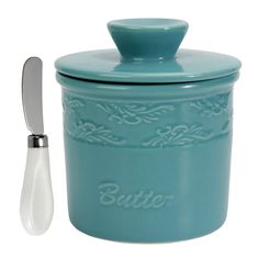 PRICES MAY VARY. [ French Butter Dish with Lid and Knife ]: The ceramic butter crock with a cute small butter spreader knife, you don't have to buy another butter knife to match with the lovely french butter keeper, they're the perfect partner which great for kitchens, counters, restaurants, and more. TAOUNOA butter dish with lid is an ideal gift for your family and friends on birthdays, Christmas, Thanksgiving, New Year [ Lovely French Country Design Butter Crock ]: Modeled in the vintage frenc Butter Holder, French Butter Dish, Butter Bell, Butter Keeper, French Butter, Butter Crock, Ceramic Butter Dish, French Country Design, Butter Spreader