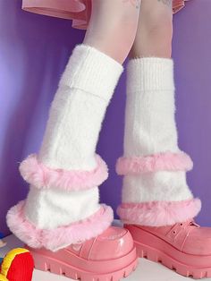 The price is for a pair of leg warmers only, others are not included. Cute Fitted Knee-high Socks For Fall, Fitted Pink Knee-high Socks For Winter, Pink Knee-high Leg Warmers For Fall, Knee-high Pink Leg Warmers For Fall, Fitted Pink Knee-high Winter Socks, Cute Fitted Winter Socks, Cute Fitted Leg Warmers For Fall, Footless Pink Leg Warmers, Pink Knee-high Legwear For Winter