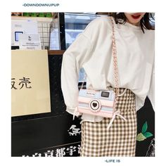 Dreamy Pastel Aesthetic Small Camera Purse with long chain size: L20cm*W6cm*H13cm (±1-2cm) 8" x 2.2" x 5.2" Main Material: PU Kawaii Rectangular Portable Shoulder Bag, Kawaii Portable Rectangular Shoulder Bag, Portable Rectangular Kawaii Shoulder Bag, Trendy Rectangular Phone Bag As Fashion Accessory, Pink Harajuku Shoulder Bag For Gift, Pink Harajuku Style Shoulder Bag For Gift, Harajuku Style Pink Shoulder Bag As Gift, Harajuku Style Pink Shoulder Bag For Gift, Kawaii Multicolor Rectangular Shoulder Bag