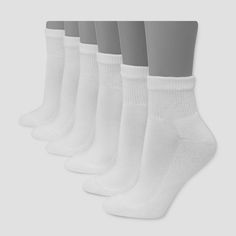 Hanes Premium Women's 6pk Cushioned Ankle Socks - White 5-9 Hanes Socks, White Ankle Socks, Xmas 2024, Sock Packs, White Socks, Christmas Mom, Athletic Socks, Cutie Pie, Keep Your Cool