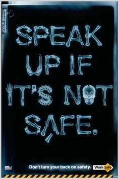 a sign that says speak up if it's not safe