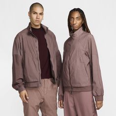 Every Stitch Considered brings intentionality and craft to your wardrobe. This track jacket is computationally designed to give you stretch and mobility where you need it most. Tracksuit Jacket, 2 Way, Track Jacket, Track Jackets, Bring It On, Nike, Wardrobe, Purple, Black