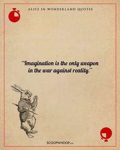 an old book with a rabbit on it's cover and the words alice in wonderland quotes