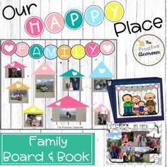 the family board book is filled with pictures