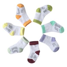 days of the week baby socks gift set | Satsuma Designs Baby Socks Gift, Baby Crown, Baby Beanie Hats, Baby Mittens, Best Baby Shower Gifts, Fun Baby, Days Of The Week, Baby Shower Fun, 3rd Baby