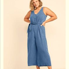 Old Navy Women’s L New With Tags Denim Color Sleeveless Romper V-Neck V-Back Wide-Legged Belt Could Be Cute As An Oversized Outfit Denim Blue V-neck Jumpsuits And Rompers For Summer, Cotton Denim V-neck Jumpsuit, Denim Blue V-neck Jumpsuit For Summer, Summer Denim Blue V-neck Jumpsuit, Sleeveless Washed Blue Denim Jumpsuit For Summer, Casual V-neck Denim Jumpsuit, Casual V-neck Denim Jumpsuit With Pockets, Casual V-neck Denim Jumpsuit For Summer, Casual Blue Denim Jumpsuit V-neck