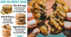 an advertisement with cookies and chocolate chip cookies