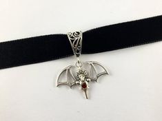 Black Velvet Choker with Bat Charm - Bat Choker, Bat Jewelry, Goth Choker, Gothic Choker, Gothic Jew Bat Choker, Gothic Necklaces, Bat Jewelry, Gothic Choker, Jewelry Goth, Gothic Jewellery, Goth Choker, Headpiece Accessories, Beautiful Chokers