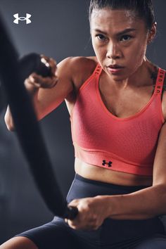 The UA Infinity Bra is our most innovative sports bra to date. The infinity-shaped construction is scientifically tested to move with your body to support you in your toughest workouts. Shop now on UA.com. Sports Branding, Armor Shoes, Sports Items, Clean Lifestyle, Workout Outfits