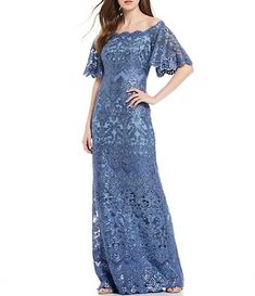 off the shoulder: Women's Dresses & Gowns | Dillard's Off-shoulder Lace Gala Gown, Lace Gown With Short Sleeves For Evening, Off-shoulder Lace Gown For Gala, Scalloped Lace Evening Dress For Gala, Short Sleeve Lace Evening Dress For Gala, Off-shoulder Lace Dress For Formal Occasions, Short Sleeve Lace Gala Gown, Elegant Off-shoulder Scalloped Lace Dress, Off-shoulder Lace Evening Dress For Formal Occasions