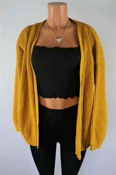 Size: M/L Cheap Yellow Cardigan With Buttons, Mustard Cardigan Outfit, Yellow Cardigan Outfits, Checkered Cardigan, Mustard Yellow Cardigan, Comfortable Travel Outfit, Boxy Cardigan, Gold Cardigan, Mustard Cardigan