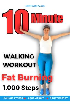 Beginner & Senior Friendly 10-Minute Walking Workout with Weights | Emily Daugherty | Get in your best shape with this easy 10-minute home walking workout! 

Perfect for beginners, seniors, and anyone in their second season of life, this low-impact routine promotes weight loss, reduces stress, and boosts balance and mobility. 

Walking is FREE, requires no equipment, and offers big benefits, from heart health to mood-boosting endorphins. 

Start your home walking routine today to feel stronger, healthier, and more energized—no gym required!

Click the link to get started! Walking Exercise, Mood Boost, Seasons Of Life, Heart Health, 10 Minute, At Home Workouts, Walking, 10 Things