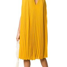 Brand New Never Worn! No Damages Elegant Yellow Pleated Dress, Yellow Pleated Dress For Cocktail, Yellow Pleated Dress For Cocktail Occasions, Elegant Yellow Pleated Mini Dress, Elegant Yellow Pleated Midi Dress, Chic Yellow Pleated Mini Dress, Chic Yellow Pleated Dress, Yellow Pleated Dress For Daywear, Wool Sweater Dress