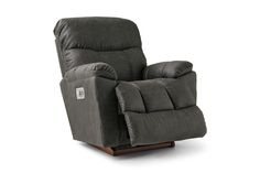 the reclining chair is shown in grey