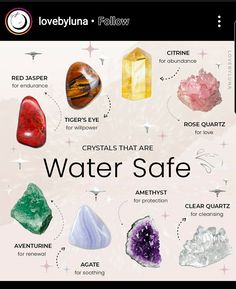 Water Safe Crystals, The Crystals, Witch Tarot, Wiccan Magic, Crystal Aesthetic