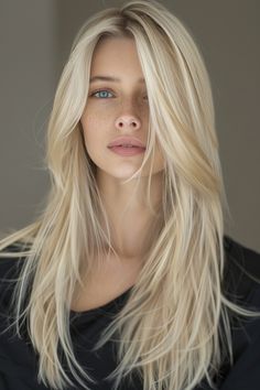 Long Haircut Blonde Straight, California Blonde Hair, California Blonde, Zicxa Photos, Ginger Braids, Best Human Hair Extensions, Straight Hairstyle, Hair Colorful, Summer Blonde Hair