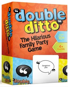 double ditto the hilarious family party game for adults and children, includes 4 players