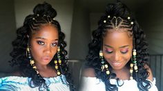 Crochet Curls, Beads Hair, Pelo Afro, Fulani Braids, Braids With Beads, Braids With Curls, Cool Braids, Alicia Keys