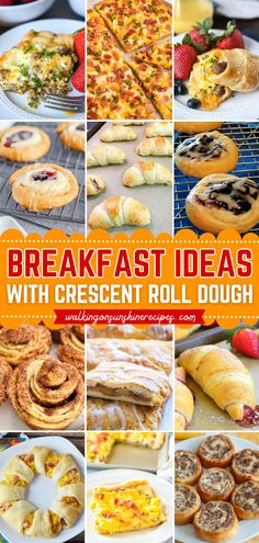 Having a Mother's Day brunch at home? Turn to these recipe using crescent roll dough! Whether sweet or savory, these crescent roll breakfast ideas are exciting and delicious. Perfect for any breakfast platter! Cresent Roll Breakfast, Crescent Dough Sheet Recipes, Refrigerator Dough, Crescent Roll Breakfast, Simple Breakfast Recipes, Easy Crescent Roll Recipes