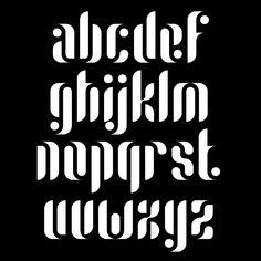 some type of font that is white and black with the letters in different languages on it