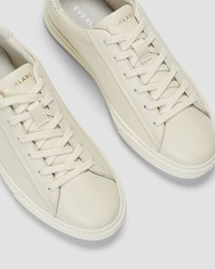 The Day Sneaker Parchment – Everlane Classic Mid-top Sneakers With Rubber Sole, Classic Sneakers With Vulcanized White Sole, Cream Low-top Sneakers With Textured Sole, Modern Cream Lace-up Sneakers, Everyday Cream Sneakers With Branded Insole, Modern Cream Sneakers With Laces, Everyday Low-top Platform Sneakers With Gum Sole, Classic High-top Platform Sneakers With White Sole, Classic High-top Sneakers With Gum Sole