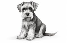 miniature schnauzer drawing Schnauzer Sketch, Dog Drawings, Standard Schnauzer, Dog Illustrations, Schnauzer Dogs, Mini Schnauzer