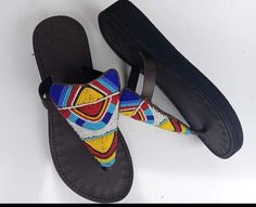 I just added a new item to eBay, Multicolored slippers,Wedge sandals, African sandals,Beaded sandals, Women shoes! #eBay #eBaySeller Sandals Colorful, African Sandals, Comfortable Wedges Sandals, Colorful Sandals, African Shoes, Mens Slide Sandals, Sandals Resorts, Mens Shoes Sandals, Comfortable Wedges