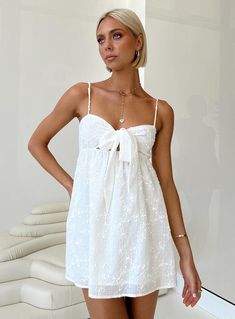 Granno Mini Dress White Frill Mini Dress, Charcoal Clothing, Mini Homecoming Dresses, Brunch Dress, Mini Dress White, Polly Dress, Grad Dresses, White Dress Summer, Hoco Dresses