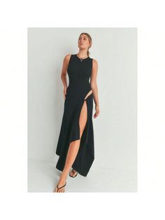 Elevate your wardrobe with our Maxi Dress With Slit, a versatile and elegant piece that seamlessly blends style and comfort. Crafted from 100% viscose, this dress offers a luxurious feel against your skin while ensuring breathability and ease of movement.

Key Features:
Fabric: Made from 100% viscose for a soft and lightweight feel.
Fit: Choose from sizes S, M, and L to find your perfect fit.
Color Options: Available in classic black for timeless sophistication.
Design: Features a flattering max Flattering Dresses, Women Long Dresses, Effortless Style, All Fashion, Classic Black, Design Features, Color Options, Long Dress, Perfect Fit