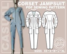 a sewing pattern for a women's jumpsuit