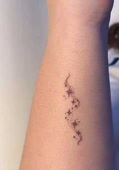 Star Delicate Tattoo, Lunar Chronicles Tattoo, Nightingale Tattoo, Small Hip Tattoos, Starlight Tattoo, Stardust Tattoo, Pixie Tattoo, Spiral Tattoos, Snow Flake Tattoo