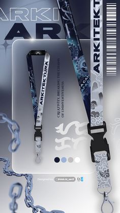 the lanyard strap is designed to look like it's made out of metal