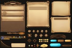 a set of various items for the game