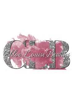 the logo for alice lousse beauty, which is featured in pink and silver letters