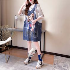 Product ID: JW4334 
 Material: Polyester 
 Color: Blue 
 Size Info: 
 One Size   Bust 120 cm, Length 90 cm, Sleeve 18 cm Light Blue T-shirt With Cartoon Print For Spring, Light Blue Cartoon Print T-shirt For Spring, Spring Light Blue T-shirt With Cartoon Print, Casual Denim Blue Short Sleeve T-shirt, Light Blue Casual Tops With Cartoon Print, Casual Light Blue Tops With Cartoon Print, Blue Cartoon Print Tops Relaxed Fit, Blue Cartoon Print Relaxed Fit Tops, Blue Cartoon Print Tops With Relaxed Fit