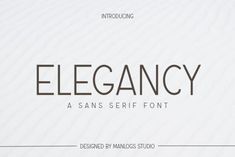 the elegant sans serif font is displayed in this image