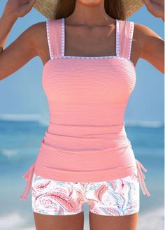 Color:Pink;Size:XS;Size:S;Size:M;Size:L;Size:XL;Size:XXL;Bra Style:Padded;Support:Wire Free;Pad Style:Removable;Strap Style:Adjustable;Package Contents:1 X Top , 1 X Shorts;Occasion:Sport; Travelling Clothes, Target Swimsuit, Pink Tankini, Target Swimsuits, Beach Coasters, Athletic Tops, Brownie Cupcakes, Trendy Swimsuits, Swimsuits Outfits