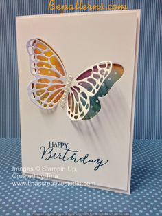 a birthday card with a butterfly on it