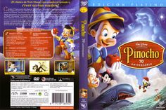 the dvd cover for disney's pinoco