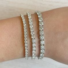 Genuine Moissanite Tennis Bracelet 5mm Moissanite Diamonds - Etsy Bosnia and Herzegovina Wedding Bracelets, Bracelet Wedding, Bridal Bracelet, Gold Decor, Diamond Jewellery, Recycled Sterling Silver, Wedding Bracelet, Moissanite Diamonds, Tennis Bracelet