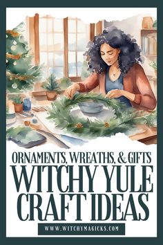 Article to help you explore creative witchy Yule craft ideas, including ornaments, wreaths, and magical gifts to celebrate the winter season. Yule Tree Decorations Ornaments Ideas, Witchy Yule Gifts, Yule Ornaments Pagan Diy, Pagan Yule Decorations Winter Solstice, Diy Pagan Yule Decorations, Yule Drawings, Witchy Christmas Gifts, Yule Wreath Diy