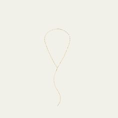 LANA Y-drop chain necklace. 14-karat yellow gold flat link chain. Approx. 16"L; 7.1"L drop. Lobster clasp. Imported. Gold Flats, Bergdorf Goodman, Link Chain, Lobster Clasp, Chain Necklace, Tops Designs, Yellow Gold, Luxury Fashion, Chain