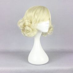 Item Function: 1. Good Quality: Gold tone wigs for women with stylish design and outstanding looking. Made of heat resistant synthetic fiber, soft touch, and natural looking, just like your own real hair. Wigs for women with very stylish designs and pretty looking, make you more beautiful and confident, you will get tons of compliments with this cute wig. The comfortable wig cap with 2 adjustable straps, you can adjust its size to fit your head. The size fits most people. 2. Breathable Net: Brea Gold Fancy Dress Wigs, Rococo Wig Woman, Harajuku Wig, Gold Cosplay 26" Wig, Cosplay Wigs White, Cute Wig, Short Curly Styles, Hair Wigs For Women, Curly Wig