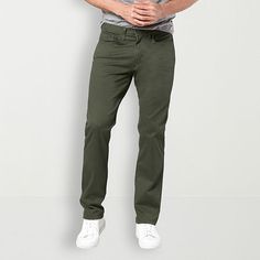 Upgrade your casual wardrobe with these men's Dockers khaki flat front pants. The versatile pants are crafted from stretchy cotton-twill and feature a straight-fit, a comfort waistband, a button-zip fly, and front and back pockets to hold your essentials. Wear them with a t-shirt and sneakers for an everyday look. Front Style: Flat FrontFeatures: Stretch Fabric, Comfort WaistbandClosure Type: Button & ZipperFit: Straight FitPockets: 1 Front Coin Pocket, 2 Front Slip Pockets, 2 Back Slip PocketsR 50 Year Old Men, Versatile Pants, Flat Front Pants, Casual Wardrobe, Favorite Jeans, Everyday Look, All Seasons, Cotton Twill, Stretch Fabric