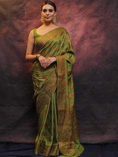 New arrival green saree for women USA, banarasi soft lichi silk saree for festival, designer wedding saree for function, rich pallu saree Saree Details:  Saree Color: Khaki Green  Saree Length: 5.5 Meter Saree Fabric: Banarasi soft lichi silk Saree Work : Pure Copper zari weaving beautiful Jacquard work Blouse Details : Blouse Color: Matching. Blouse Length: 0.8meter Blouse Fabric : Banarasi soft lichi silk Blouse Work : Heavy Brocade blouse. Blouse wear by model is just for modeling purpose onl Saree For Function, Muga Silk, Lichi Silk Saree, Gota Patti Saree, Sequin Saree, Saree For Women, Brocade Blouses, Green Saree, Wedding Saree