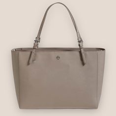 Tory Burch Gray Heron York Buckle Tote. The Bag Has Beautiful Silver Hardware And Is In Great Condition. The Original Dust Bag Is Included. Free Shipping For This Item. Smoke And Pet Free Home. Interior Capacity: Large 15" W X 11" H X 6" D 8" - 11" Strap Drop 1.9 Lbs Gray Heron, Grey Heron, Laptop Handbag, Tory Burch Robinson, Tory Burch Bags, Functional Accessories, Tory Burch Bag, 6 D, Silver Hardware