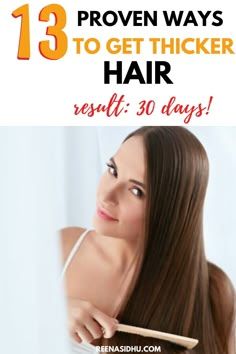 Thinking Hair Remedies, How To Thicken Hair Fast, Best Way To Thicken Hair, How To Make Thicker Hair, Help Hair Grow Thicker, How To Get Hair To Grow Thicker, Make Hair Thicker Remedies, Diy Thicker Hair, Ways To Make Your Hair Thicker