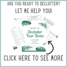 a sign that says, how to declutter your home and get more money