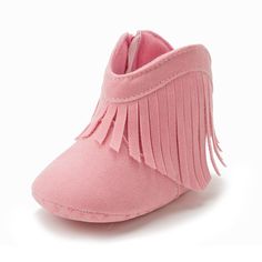 For the perfect fall look, keep your little one's paws pampered with these Baby Soft Sole Anti-slip Moccasin/Booties. Crafted in a suede material, they are suitable for newborns all the way up to toddlers. Offering a cozy fit and enhanced safety, these booties are the perfect way to keep your little one's feet warm and stylish. Cute Closed Toe Booties For Fall, Fall Soft Sole Closed Toe Booties, Cute Boots With Soft Sole And Closed Toe, Fall Booties With Soft Sole And Round Toe, Pink Boots, Round Toe Heels, Cozy Fits, All The Way Up, Baby Socks