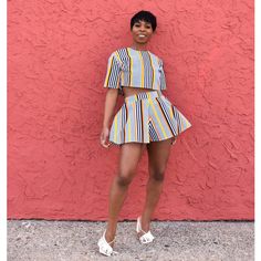 Streetwear High Waist Printed Loose Shorts with Pockets Multicolor Two-piece Bottoms For Summer, Vacation Two-piece Short Bottoms, Two-piece Short Bottoms For Spring, Spring Two-piece Short Bottoms, Flare Shorts, Cute Lounge Outfits, African Print Pants, Carnival Fashion, African Chic